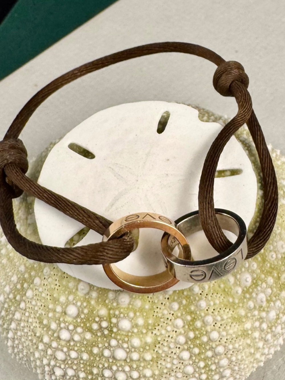 The Cartier Love Charity 18K Two Interlocking Ring Bracelet